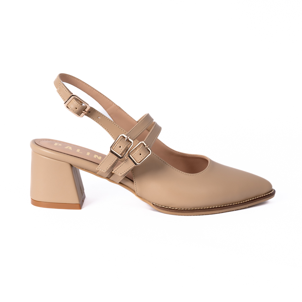 Heel Cleo Beige taco 5