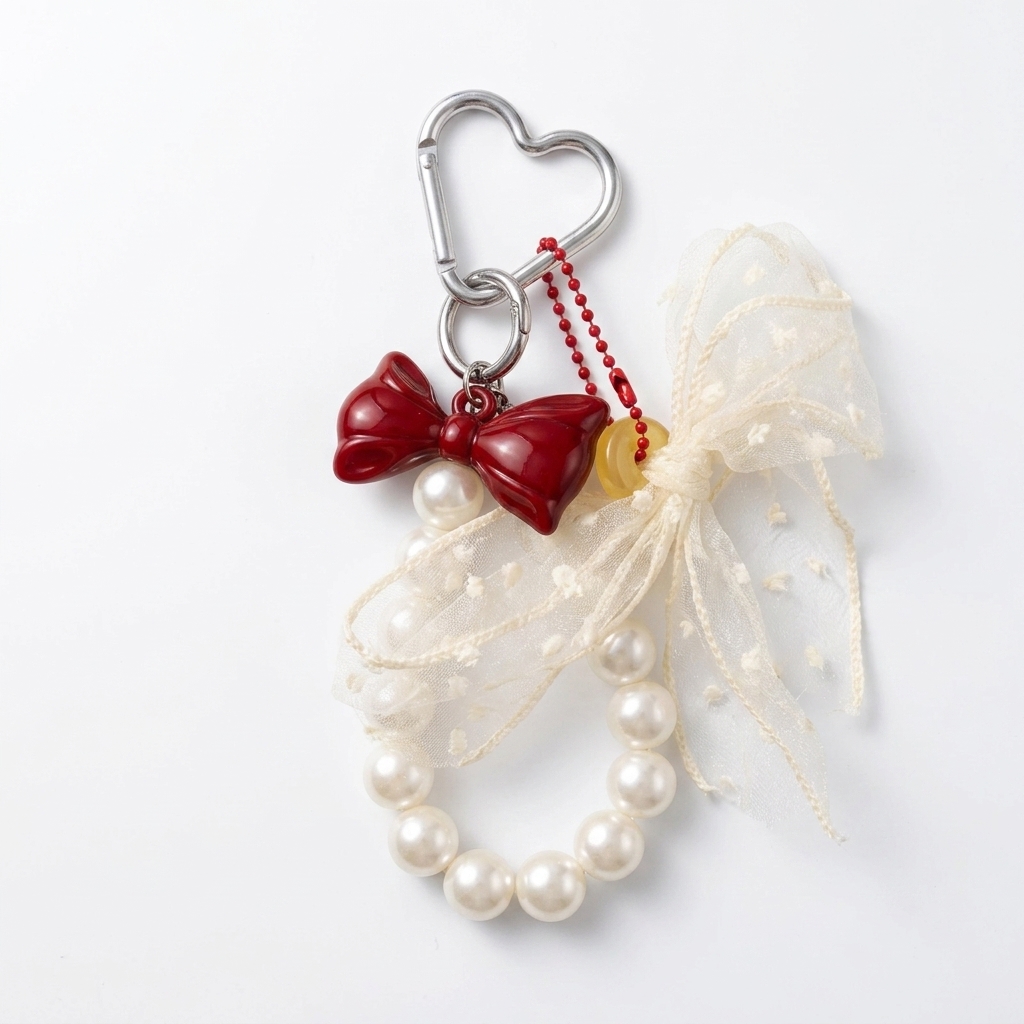 Charm de 3 en 1 (Moño, lazo y perlas)